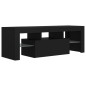 vidaXL Mueble de TV con luces LED negro 120x35x40 cm