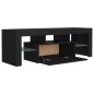 vidaXL Mueble de TV con luces LED negro 120x35x40 cm