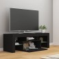 vidaXL Mueble de TV con luces LED negro 120x35x40 cm