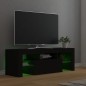 vidaXL Mueble de TV con luces LED negro 120x35x40 cm