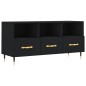 vidaXL Mueble de TV madera de ingeniería negro 102x36x50 cm vidaXL Mueble de TV madera de ingeniería negro 102x36x50 cm