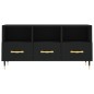 vidaXL Mueble de TV madera de ingeniería negro 102x36x50 cm vidaXL Mueble de TV madera de ingeniería negro 102x36x50 cm