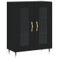 vidaXL Aparador de madera de ingeniería negro 69,5x34x90 cm vidaXL Aparador de madera de ingeniería negro 69,5x34x90 cm