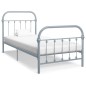 vidaXL Estructura de cama de metal gris 90x200 cm