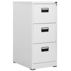 vidaXL Armario archivador de acero gris claro 46x62x102,5 cm