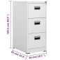 vidaXL Armario archivador de acero gris claro 46x62x102,5 cm vidaXL Armario archivador de acero gris claro 46x62x102,5 cm