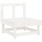 vidaXL Sofá central con cojines madera maciza de pino blanco vidaXL Sofá central con cojines madera maciza de pino blanco
