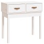 vidaXL Mesa consola de madera maciza de pino blanco 76,5x40x75 cm vidaXL Mesa consola de madera maciza de pino blanco 76,5x40x75 cm