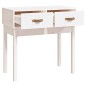 vidaXL Mesa consola de madera maciza de pino blanco 76,5x40x75 cm vidaXL Mesa consola de madera maciza de pino blanco 76,5x40x75 cm