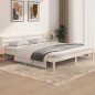 vidaXL Estructura de cama madera maciza de pino blanco 180x200 cm vidaXL Estructura de cama madera maciza de pino blanco 180x200 cm