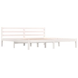 vidaXL Estructura de cama madera maciza de pino blanco 180x200 cm