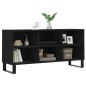 vidaXL Mueble de TV madera de ingeniería negro 103,5x30x50 cm