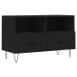 vidaXL Mueble para TV madera contrachapada negro 80x36x50 cm
