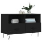 vidaXL Mueble para TV madera contrachapada negro 80x36x50 cm