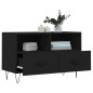 vidaXL Mueble para TV madera contrachapada negro 80x36x50 cm