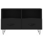 vidaXL Mueble para TV madera contrachapada negro 80x36x50 cm