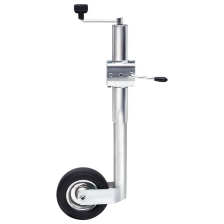vidaXL Rueda jockey para remolque con abrazadera partida acero 60 mm