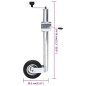 vidaXL Rueda jockey para remolque con abrazadera partida acero 60 mm vidaXL Rueda jockey para remolque con abrazadera partida acero 60 mm