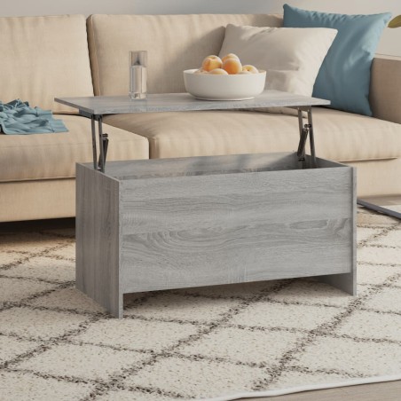 vidaXL Mesa de centro madera contrachapada gris Sonoma 102x55,5x52,5cm
