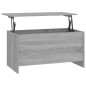 vidaXL Mesa de centro madera contrachapada gris Sonoma 102x55,5x52,5cm vidaXL Mesa de centro madera contrachapada gris Sonoma 102x55,5x52,5cm