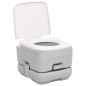 vidaXL Inodoro de camping portátil HDPE gris y blanco 10+10 L vidaXL Inodoro de camping portátil HDPE gris y blanco 10+10 L