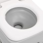 vidaXL Inodoro de camping portátil HDPE gris y blanco 10+10 L vidaXL Inodoro de camping portátil HDPE gris y blanco 10+10 L
