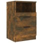 vidaXL Mesitas de noche 2 uds madera contrachapada color roble ahumado vidaXL Mesitas de noche 2 uds madera contrachapada color roble ahumado