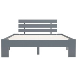 vidaXL Estructura de cama de madera maciza de pino gris 120x200 cm
