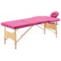 vidaXL Camilla de masaje plegable 3 zonas madera rosa vidaXL Camilla de masaje plegable 3 zonas madera rosa