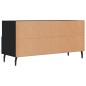 vidaXL Mueble de TV madera de ingeniería negro 102x36x50 cm