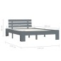 vidaXL Estructura de cama de madera maciza de pino gris 120x200 cm vidaXL Estructura de cama de madera maciza de pino gris 120x200 cm