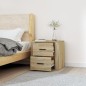 vidaXL Mesita de noche de pared color roble Sonoma 50x36x47 cm vidaXL Mesita de noche de pared color roble Sonoma 50x36x47 cm