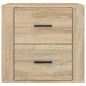 vidaXL Mesita de noche de pared color roble Sonoma 50x36x47 cm vidaXL Mesita de noche de pared color roble Sonoma 50x36x47 cm