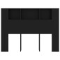 vidaXL Mueble cabecero negro 140x18,5x104,5 cm