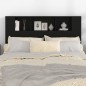 vidaXL Mueble cabecero negro 140x18,5x104,5 cm