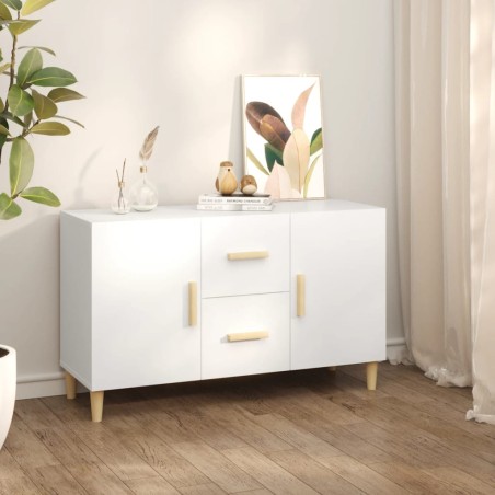 vidaXL Aparador de madera de ingeniería blanco 100x36x60 cm
