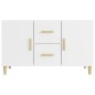 vidaXL Aparador de madera de ingeniería blanco 100x36x60 cm vidaXL Aparador de madera de ingeniería blanco 100x36x60 cm