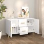 vidaXL Aparador de madera de ingeniería blanco 100x36x60 cm vidaXL Aparador de madera de ingeniería blanco 100x36x60 cm
