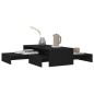 vidaXL Mesa de centro apilable contrachapada negro 100x100x26,5 cm vidaXL Mesa de centro apilable contrachapada negro 100x100x26,5 cm