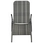 vidaXL Tumbona plegable de ratán sintético gris vidaXL Tumbona plegable de ratán sintético gris