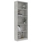 vidaXL Estantería de 5 niveles contrachapada gris hormigón 60x24x175cm vidaXL Estantería de 5 niveles contrachapada gris hormigón 60x24x175cm