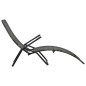 vidaXL Tumbona plegable de ratán sintético gris vidaXL Tumbona plegable de ratán sintético gris