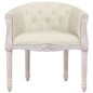 vidaXL Silla de comedor de lino beige vidaXL Silla de comedor de lino beige