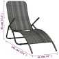 vidaXL Tumbona plegable de ratán sintético gris vidaXL Tumbona plegable de ratán sintético gris