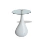 vidaXL Mesa de centro superficie redonda vidrio blanco brillante 2 uds vidaXL Mesa de centro superficie redonda vidrio blanco brillante 2 uds