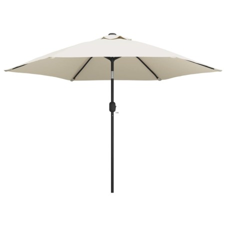 vidaXL Sombrilla voladiza 3 m blanca arena