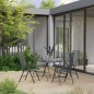 vidaXL Juego de muebles de comedor de jardín 5 piezas acero antracita vidaXL Juego de muebles de comedor de jardín 5 piezas acero antracita