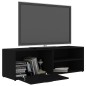 vidaXL Mueble de TV madera contrachapada negra 120x34x37 cm vidaXL Mueble de TV madera contrachapada negra 120x34x37 cm