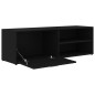 vidaXL Mueble de TV madera contrachapada negra 120x34x37 cm vidaXL Mueble de TV madera contrachapada negra 120x34x37 cm