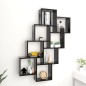 vidaXL Estante cubo de pared madera contrachapada negro 90x15x119 cm vidaXL Estante cubo de pared madera contrachapada negro 90x15x119 cm